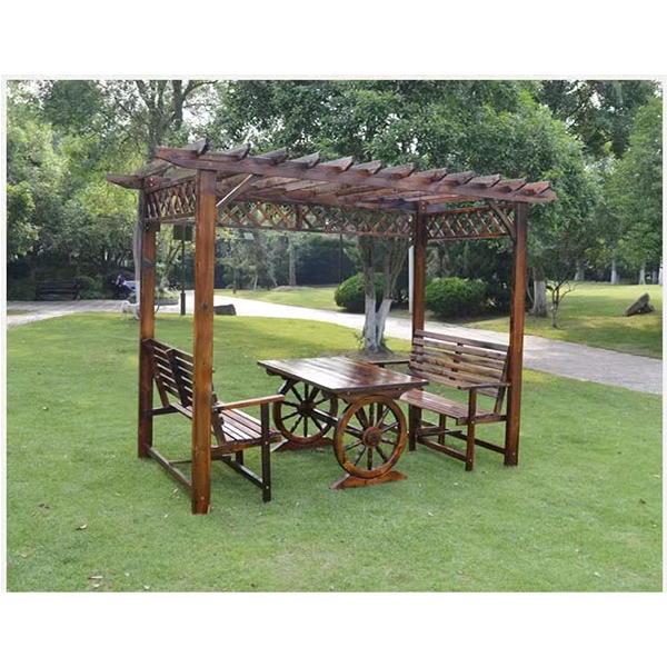 【Home&Garden】Outdoor courtyard log cabin pavilion