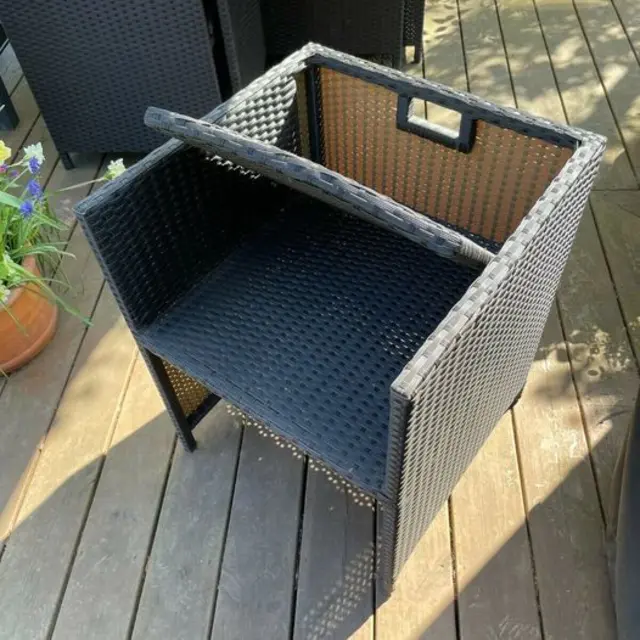 【Home&Garden】Cube Rattan Garden Furniture Set Chairs Sofa Stool Table Patio 6 Seater Set