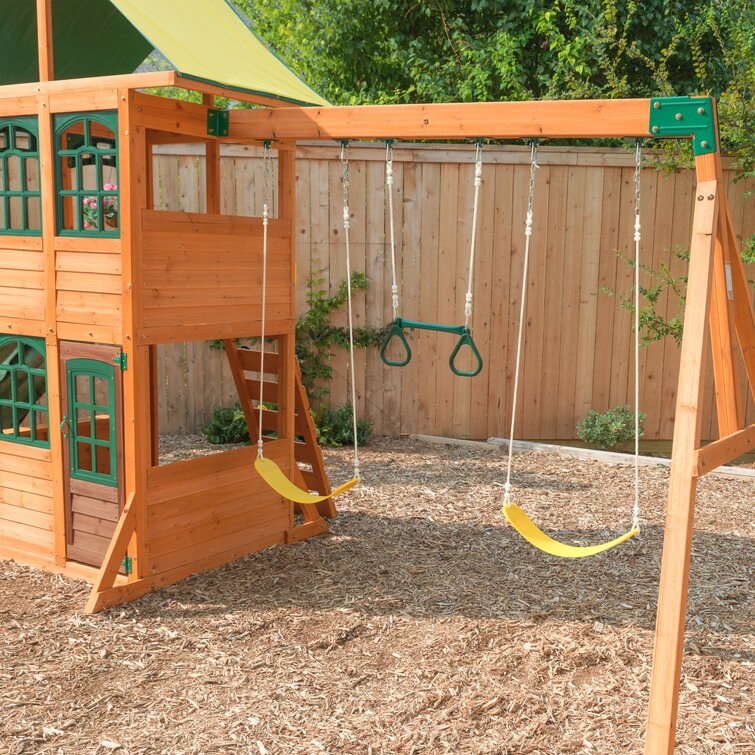 【Sports&Outdoors】Treasure Cove Wooden Swing Set