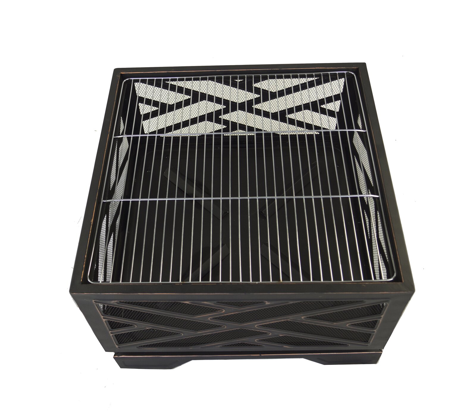 【Sports&Outdoors】Telvin 26'' H x 26'' W Steel Wood Burning Outdoor Fire Pit with Lid