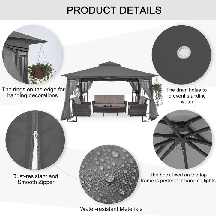 【Gazebo】11x13 Patio Gazebo