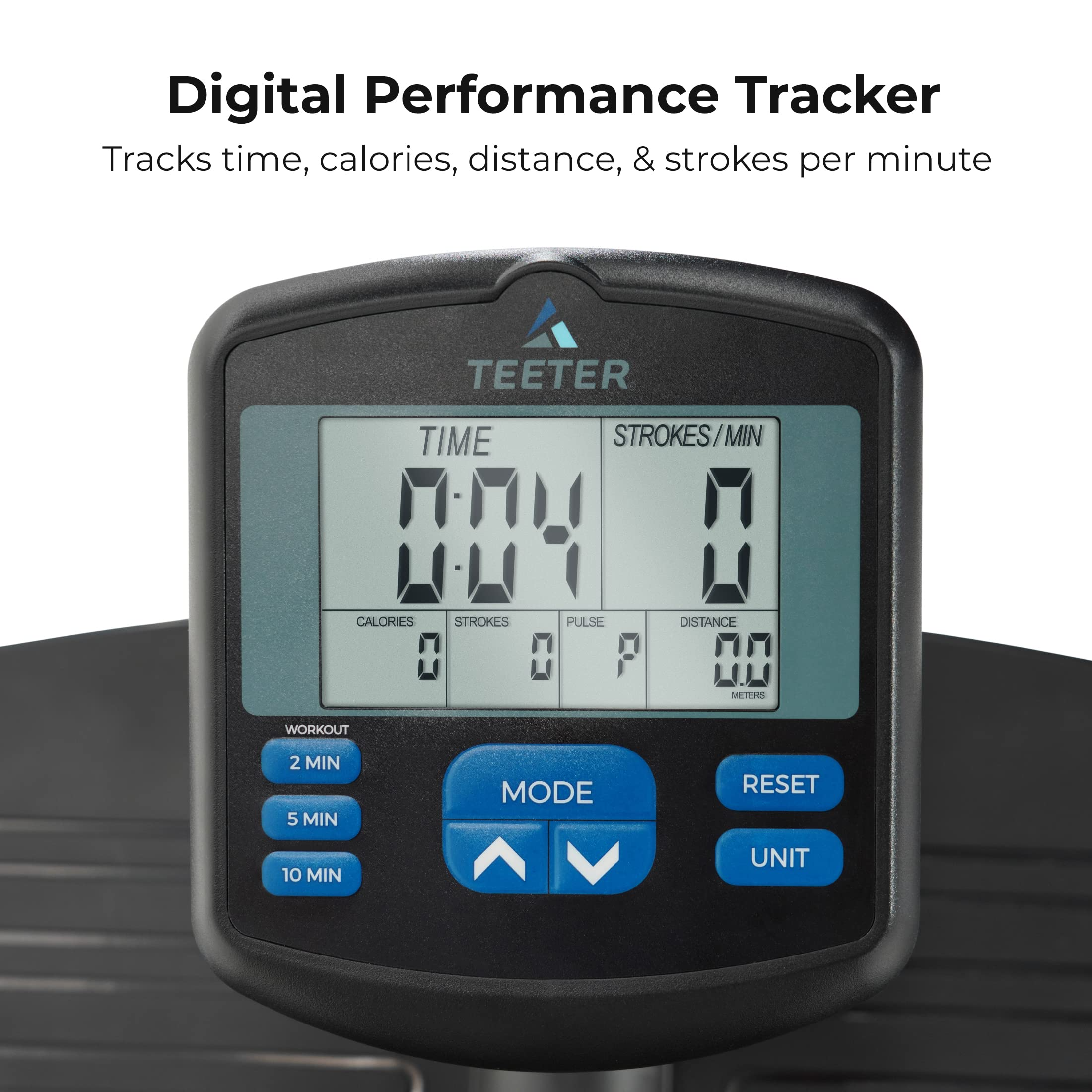 【Sports&Outdoors】Power10 Rower with 2-Way Magnetic Resistance Elliptical Motion – Indoor Rowing Machine w/Bluetooth HRM