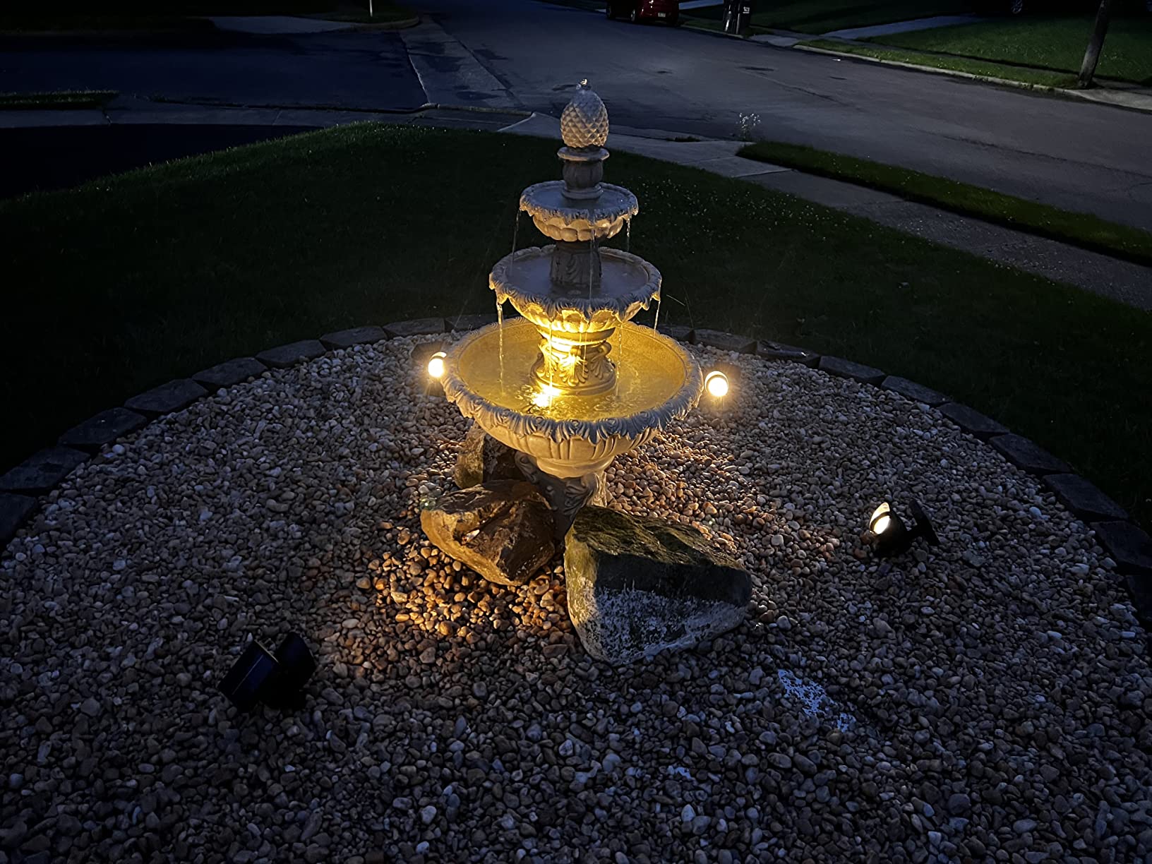 【Décor】Kenroy Home Ibiza Water Fountain, Outdoor Floor Fountain, Sandstone