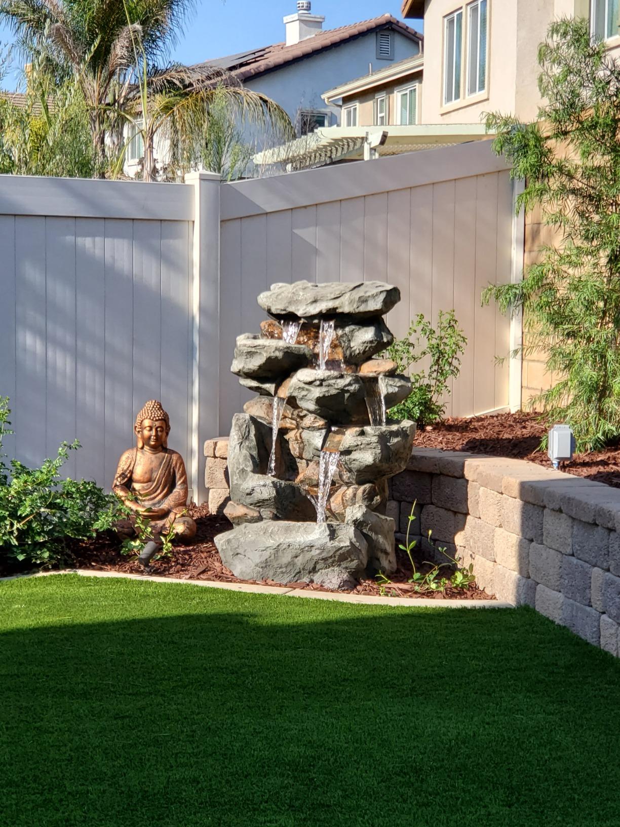 【Décor】Rainforest Rock Tiered LED Lights Floor Fountain, 33