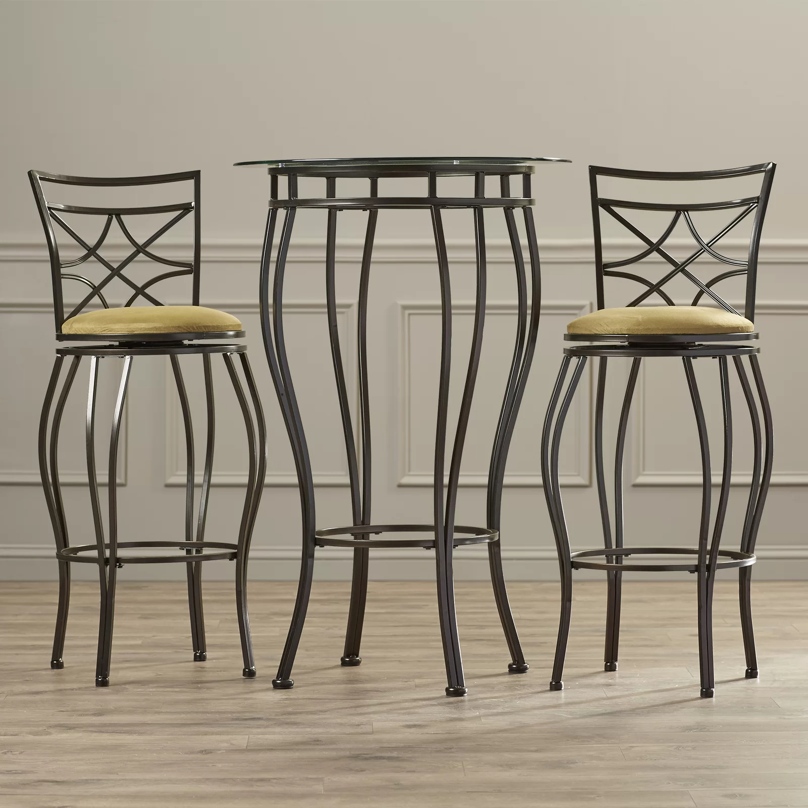 【Furniture】Fretwell 2 - Person Bar Height Dining Set