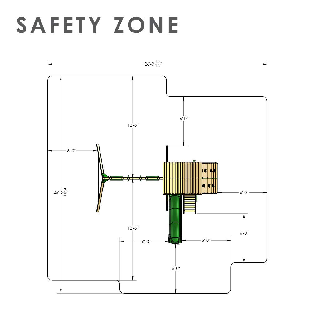【Baby&Kids】Gorilla Playsets Outdoor Wood Swing Set with Wood Roof & Yellow Slide, Amber