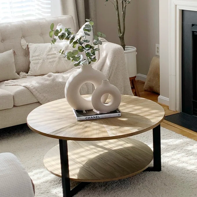 【Furniture】Frame Coffee Table with Storage