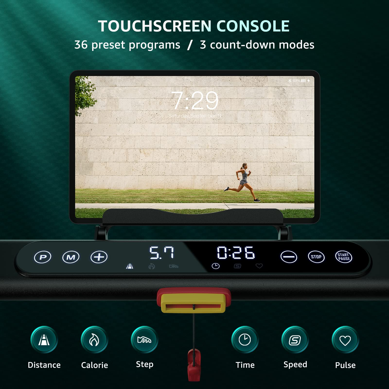 Treadmills for Home 1017EB , Max 2.5HP 300 LBS Capacity Folding Treadmill