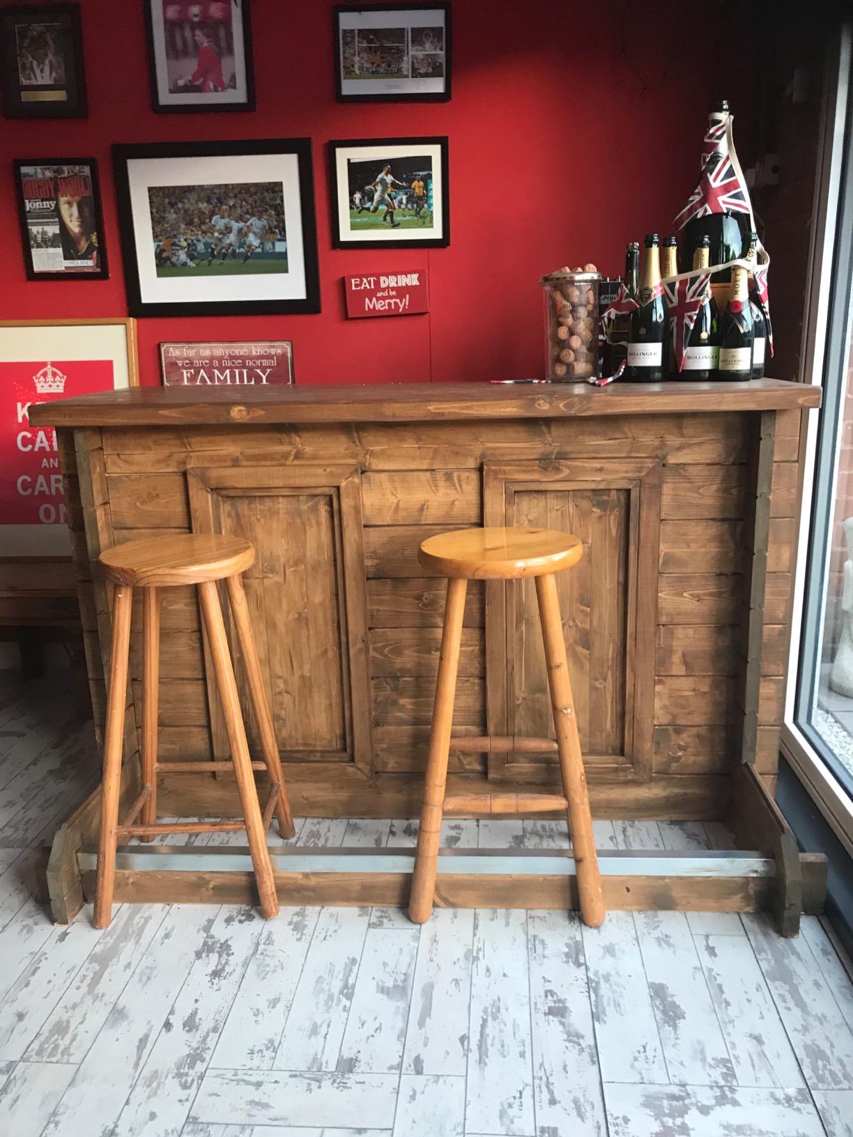 【Home&Garden】Bar Counter Man Cave Home Bar Party Lounge Wood Summer Garden Bar BBQ