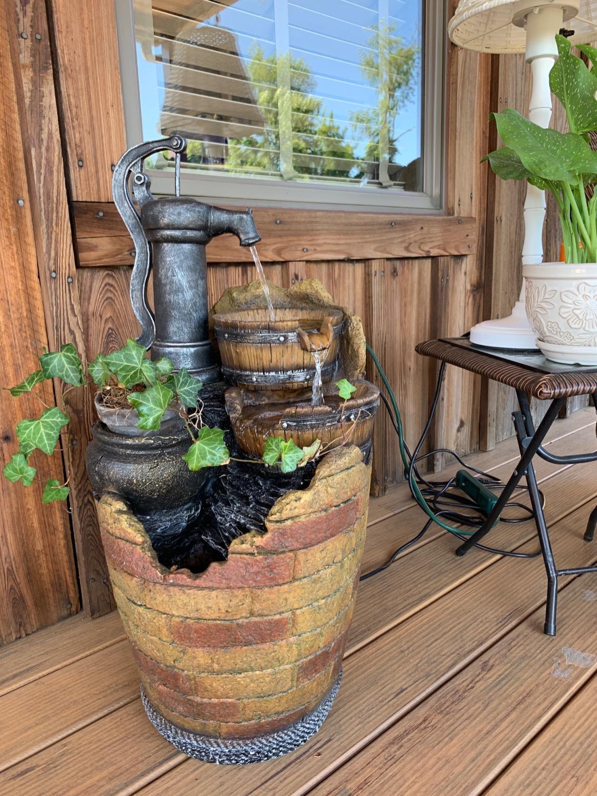 【Décor】Jeco Glenville Water Pump Cascading Water Fountain