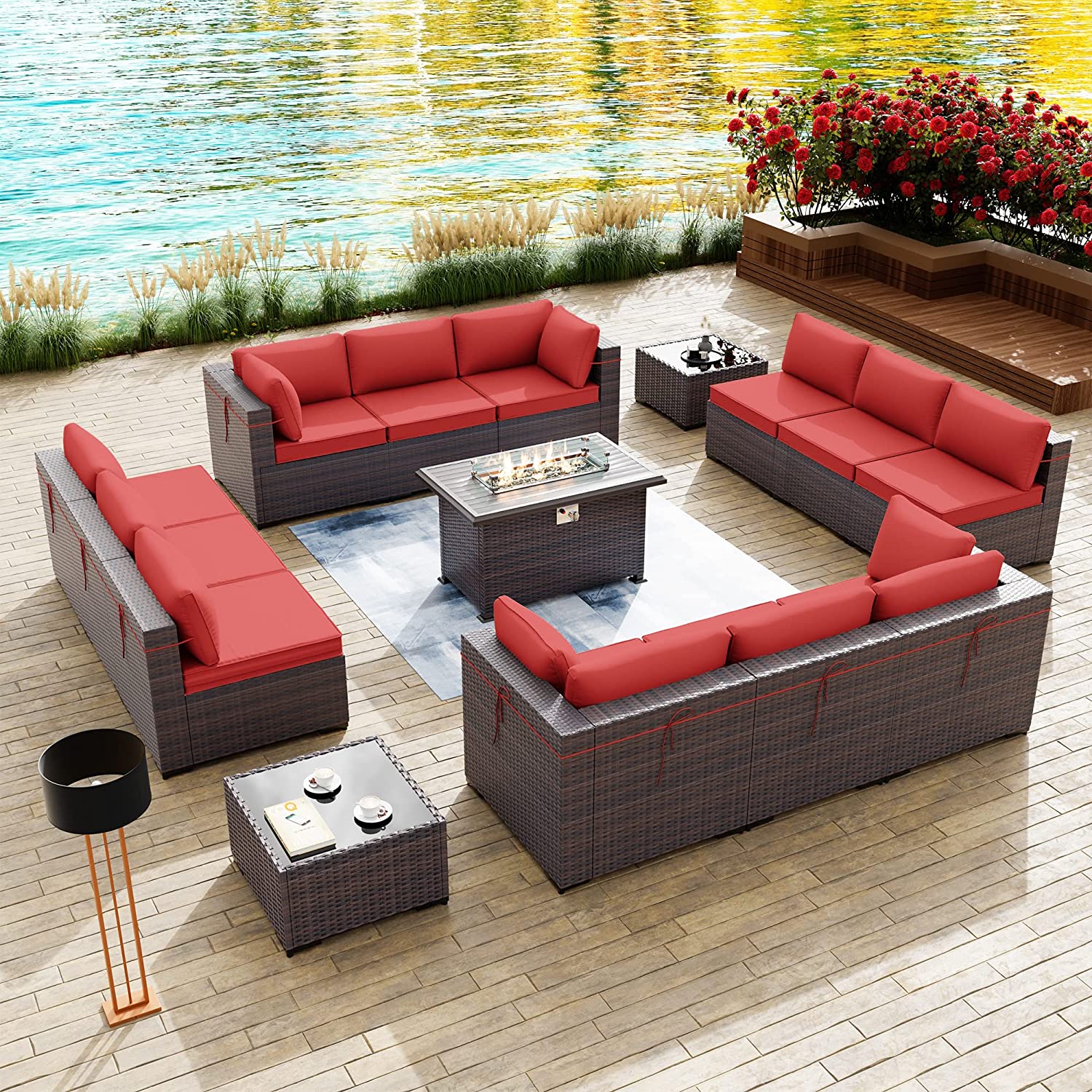 Kullavik 15PCS Outdoor Patio Furniture Set with 43