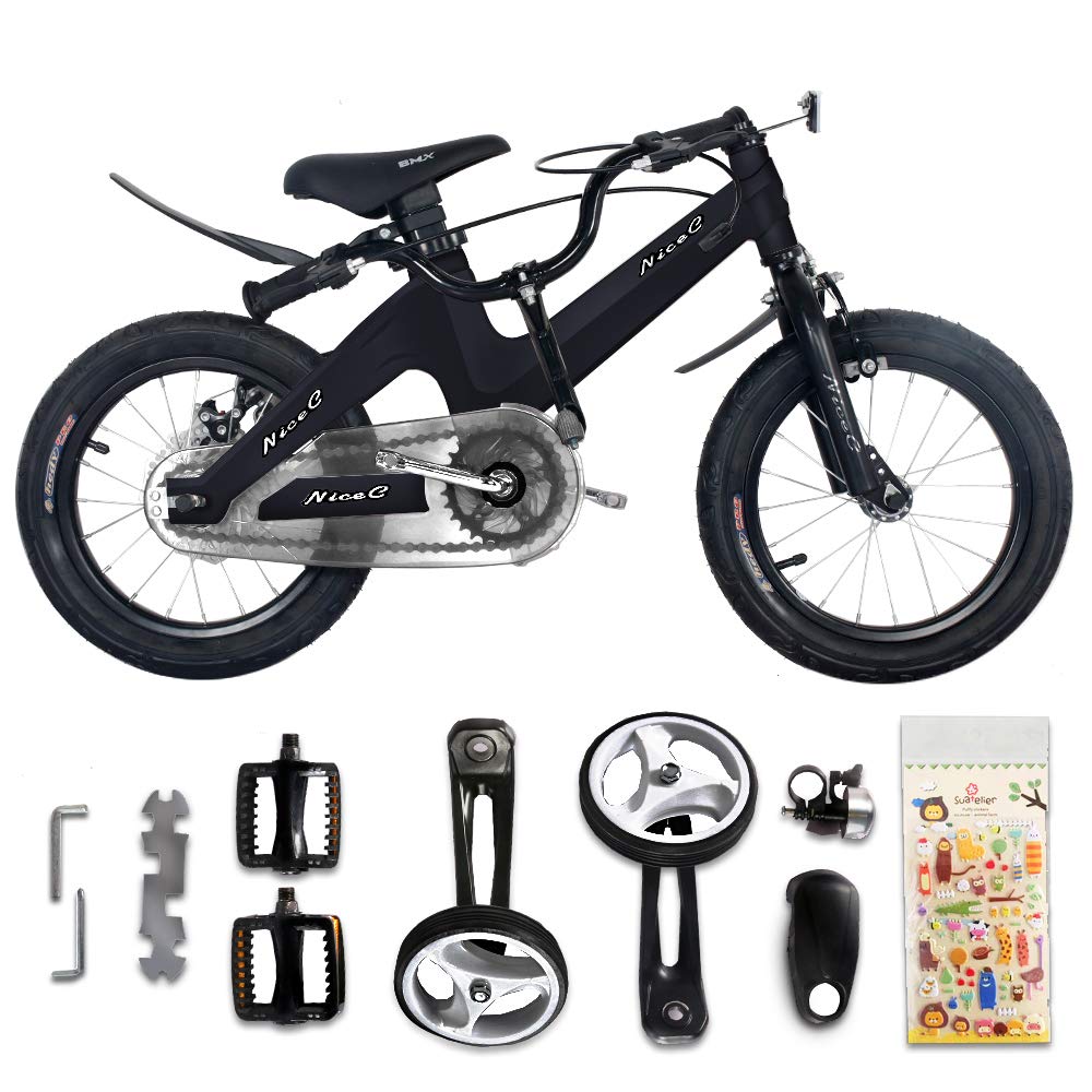 【Sports&Outdoors】Training Wheel Bike, Kids Bike Boys Girls, BMX Mountain with Dual Disc Brake 12-14-16-18 inch