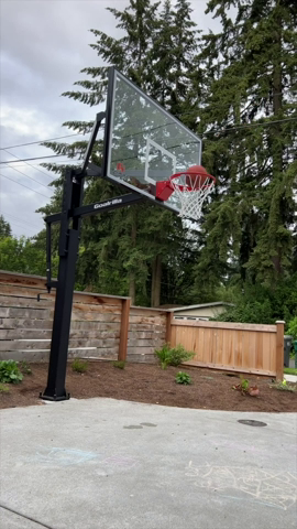 【Sports&Outdoors】Goalrilla FT Series Basketball Hoops with Tempered Glass Basketball Backboard, Black Anodized Frame