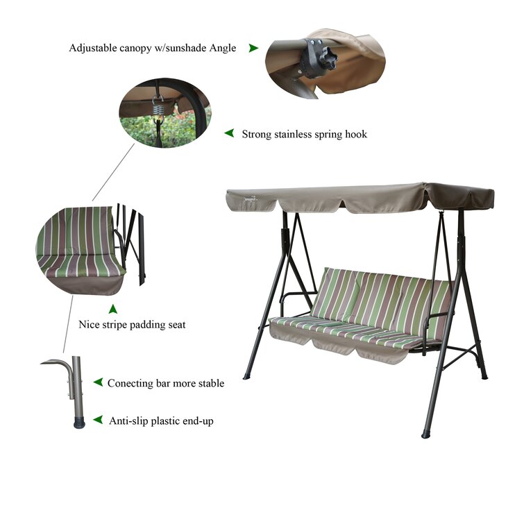 Otterburn Porch Swing with Canopy