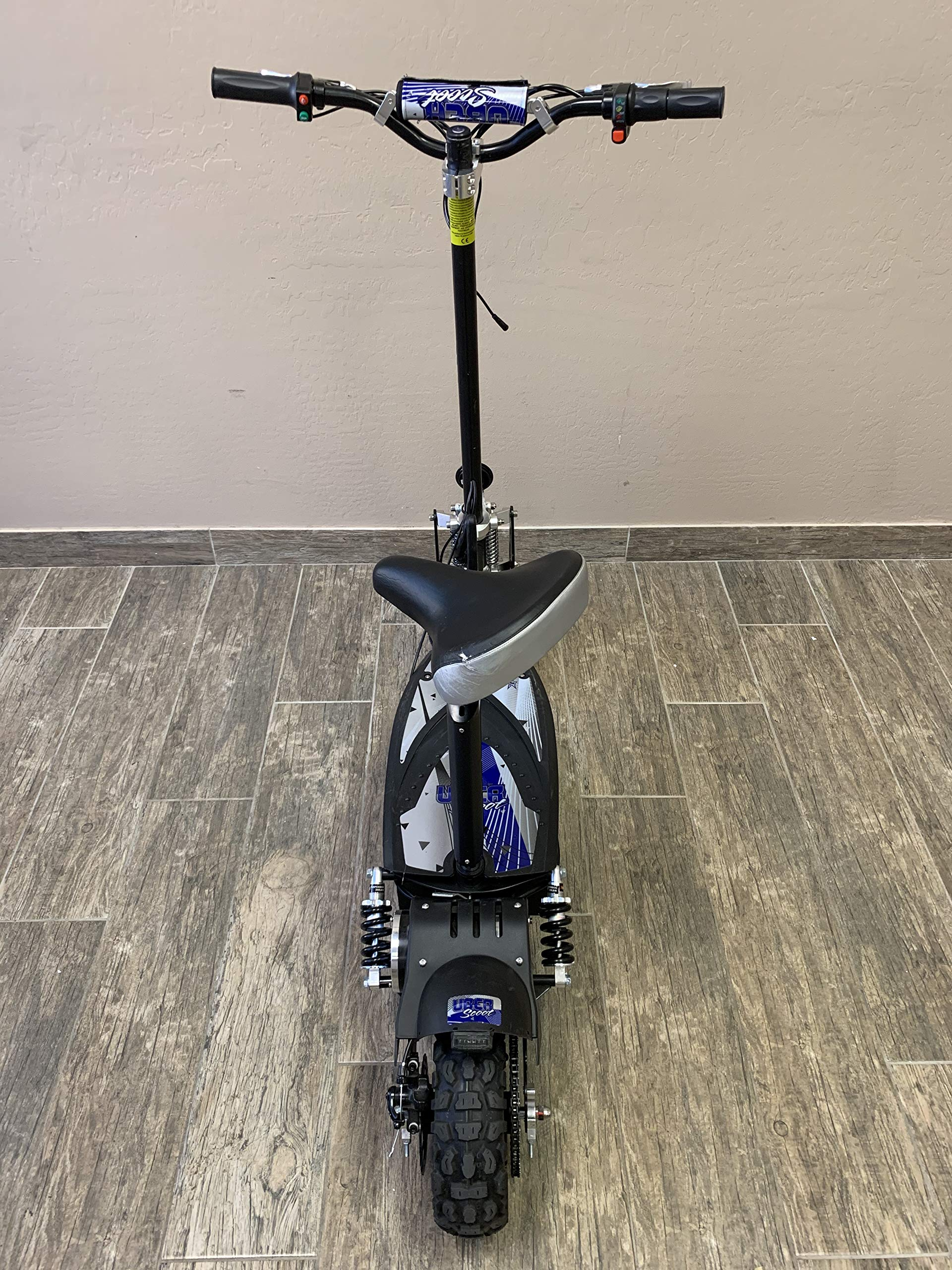 【Sports&Outdoors】UberScoot 1600w 48v Electric Scooter, Black, Large
