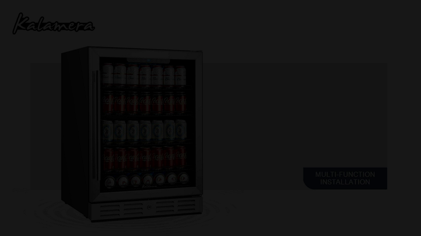 【Appliances】Kalamera 24'' Wine Cooler Refrigerator 46 Bottle Dual Zone Built-in or Freestanding Fridge