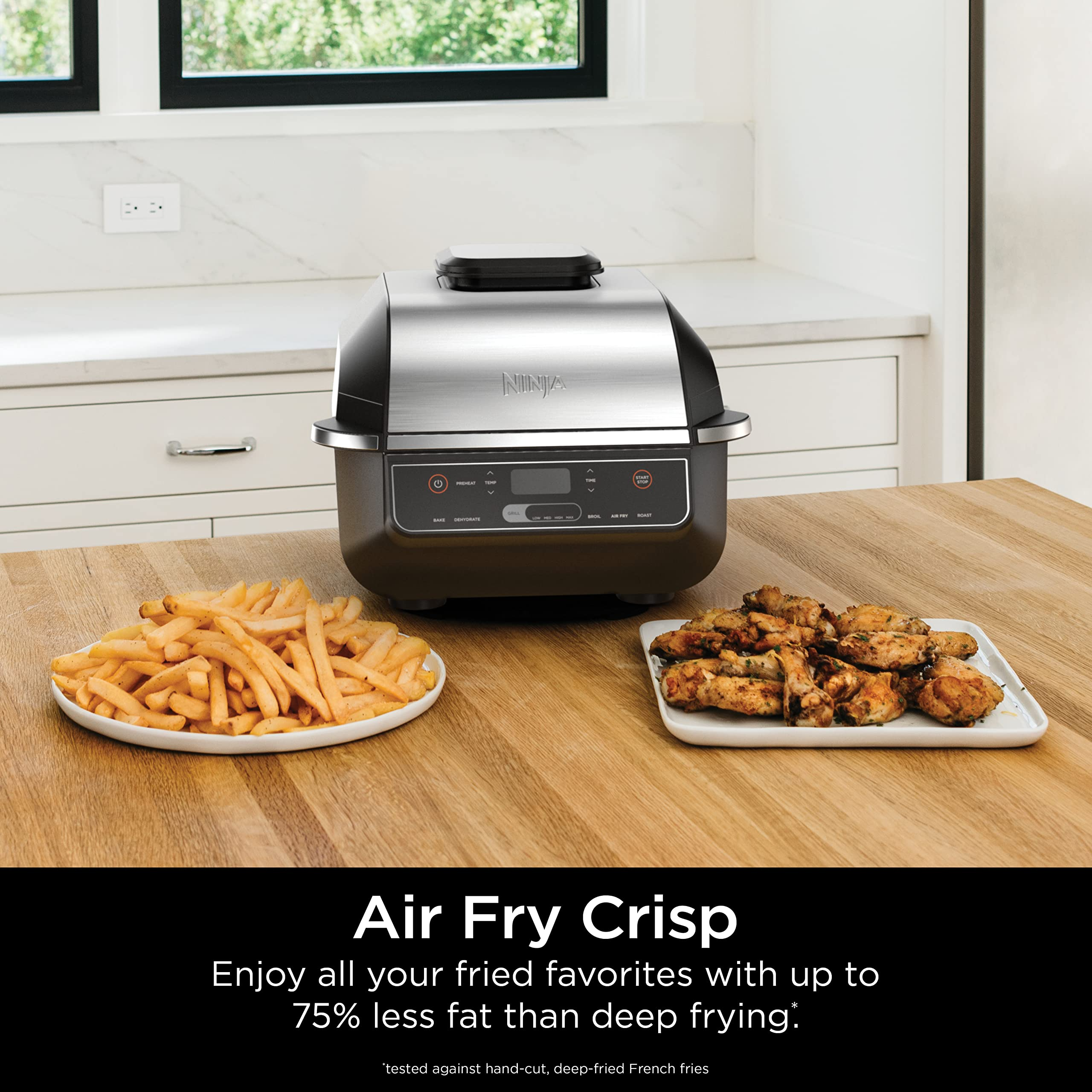 【Appliances】Ninja EG201 Foodi 6-in-1 Indoor Grill with Air Fry, Roast, Bake, Broil & Dehydrate