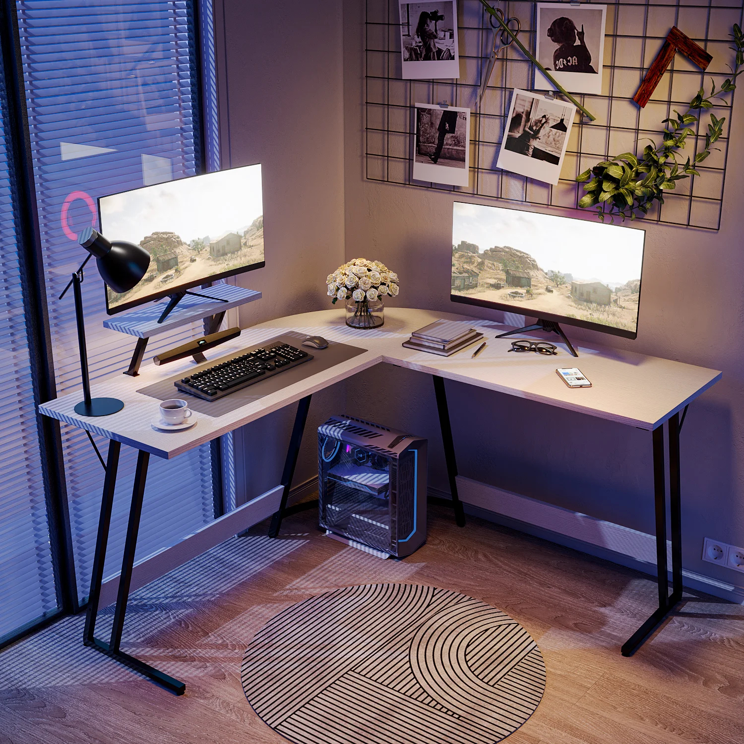 【Furniture】Sherri L- Shaped Gaming Desk