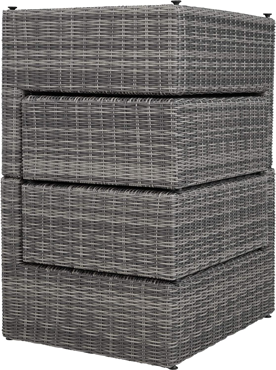 Luxury Double Rattan Chair Aluminium, Lounge Furniture, Garden Set with Table, Easily Combined, with Cushions