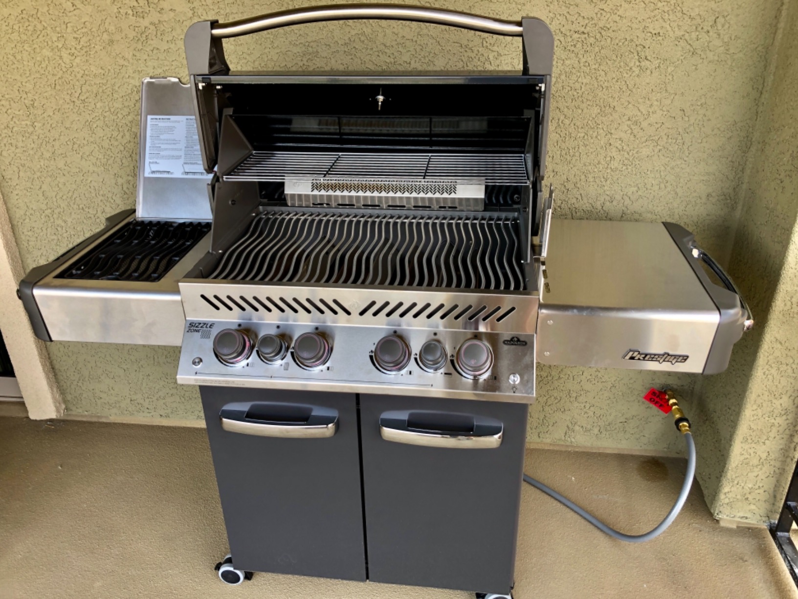 【Appliances】Napoleon P500RSIBPSS-3 Prestige 500 RSIB Propane Gas Grill, sq. in + Infrared Side & Rear Burner