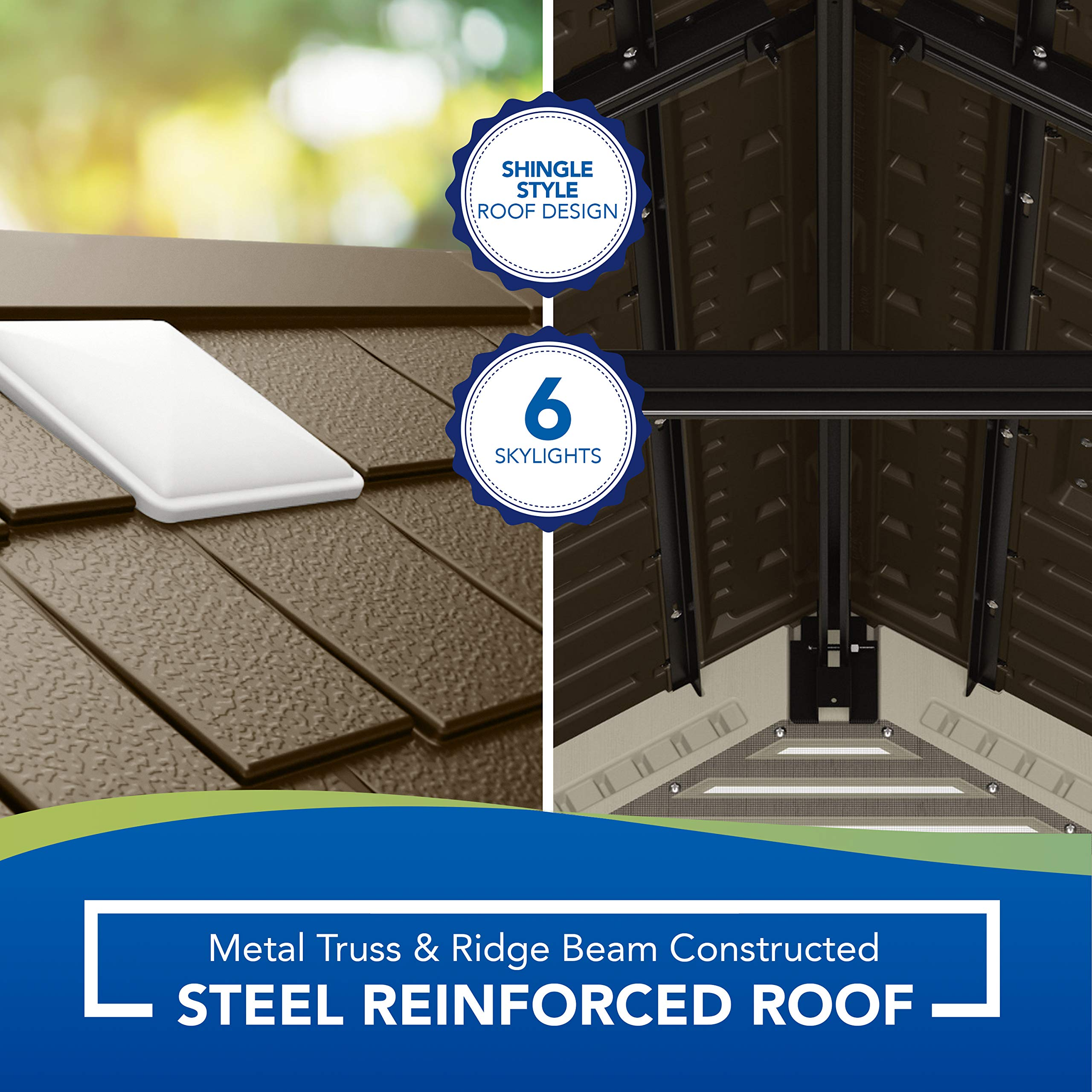 8' x 10' Heavy-Duty Resin Tremont Storage Shed, Vanilla