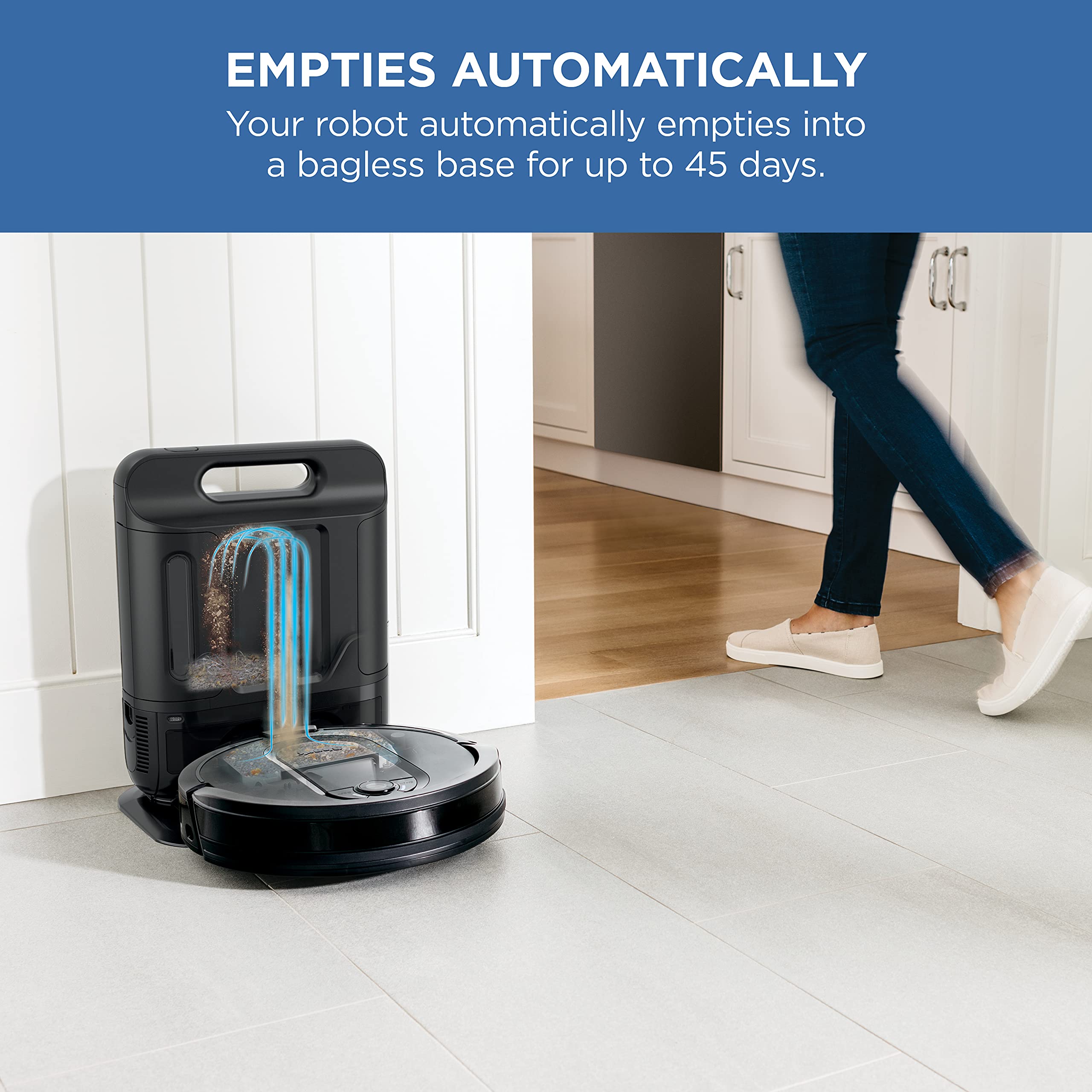 【Appliances】Robot Self-Empty Robot Vacuum, Home Mapping, Self-Cleaning Brushroll, Wi-Fi Connected