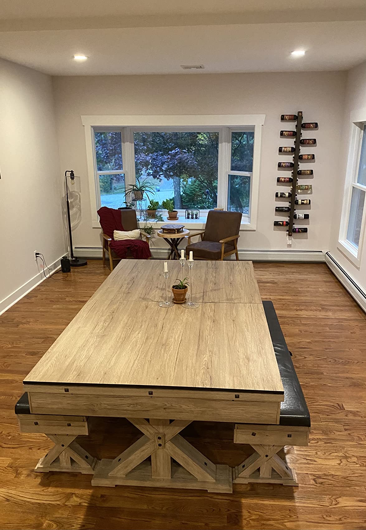 【Sports&Outdoors】【BS】Rockford 7-FT 3 in 1 Multi Game Featuring Pool Dining Table & Table Tennis Tables