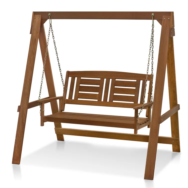 【Home&Garden】 2 Person Solid Wood Porch Swing