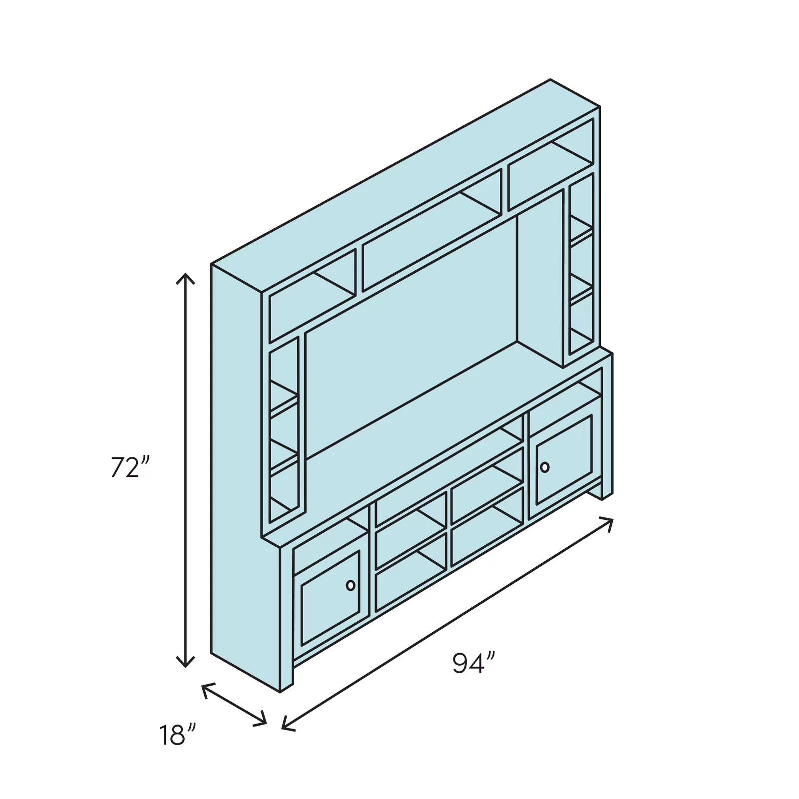 【Furniture】Korte Entertainment Center for TVs up to 50