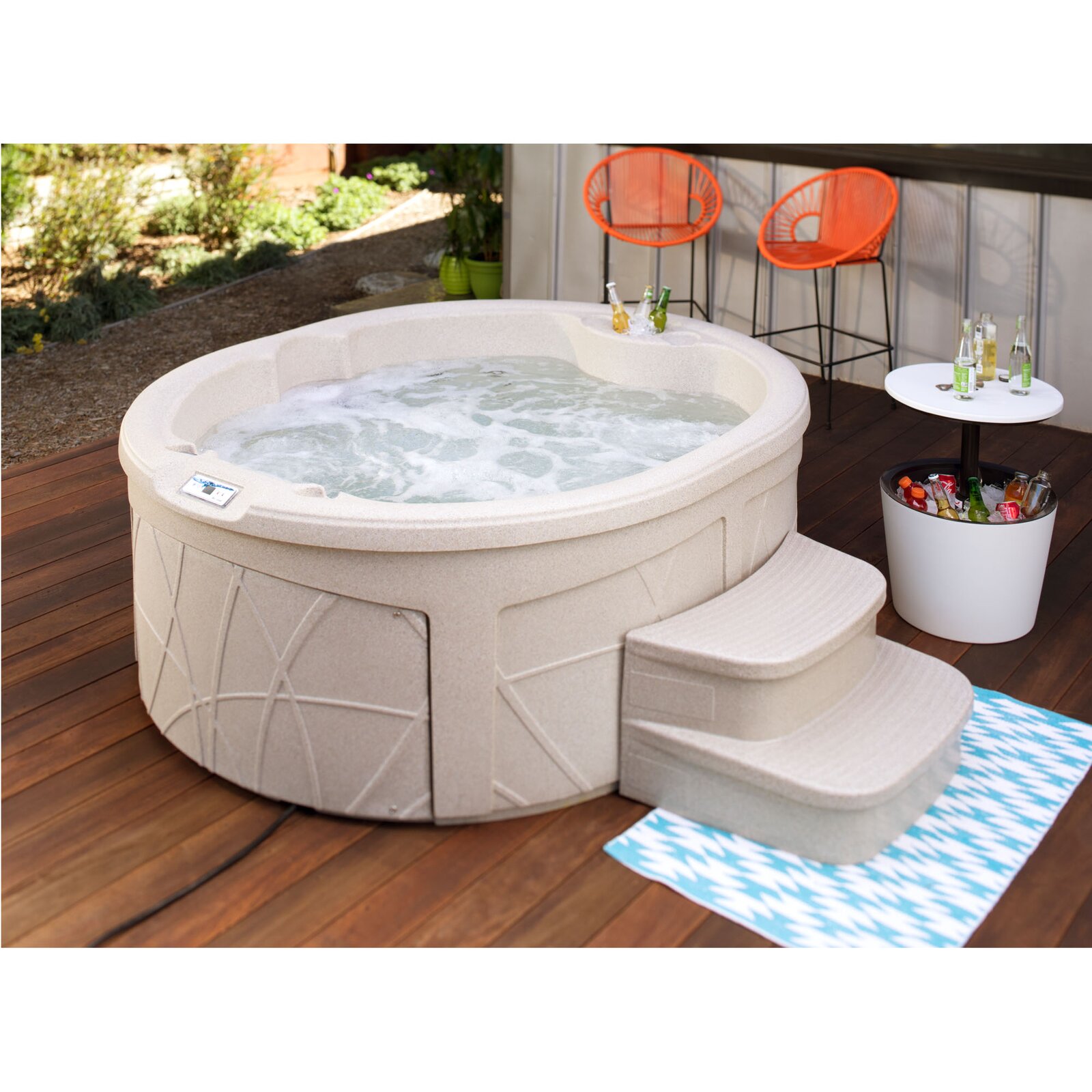 【Sports&Outdoors】Lifesmart Spas 4 - Person 13 - Jet Oval Plug And Play Hot Tub