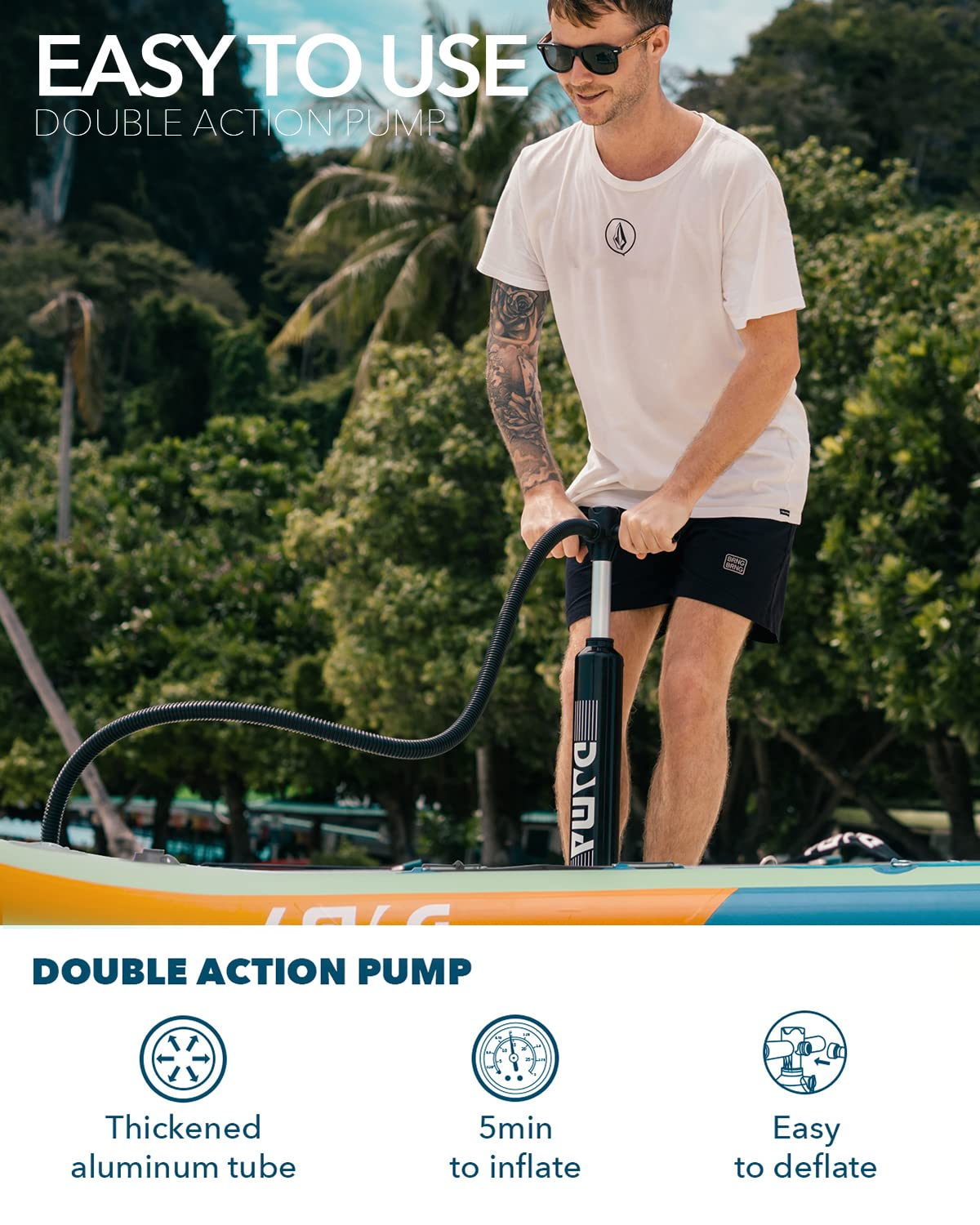 【Sports&Outdoors】Inflatable Stand Up Paddle Board 11'x33''x6'', Yoga Paddleboard, Fishing Paddle Boards