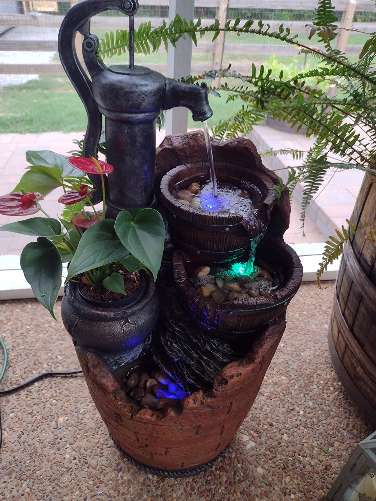 【Décor】Jeco Glenville Water Pump Cascading Water Fountain