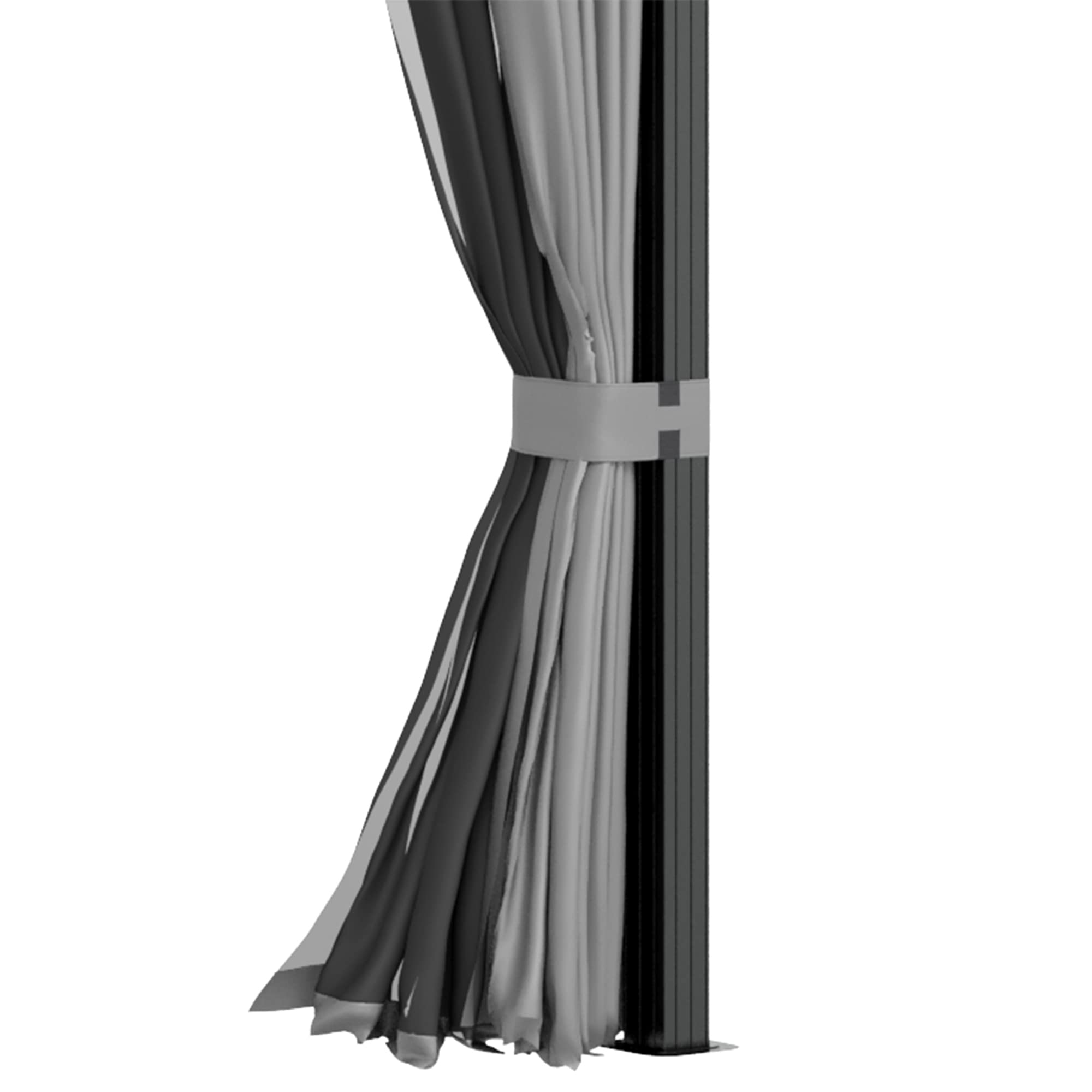 【Gazebo】10x10 Hardtop Gazebo with Aluminum Frame, Permanent Metal Roof Gazebo Canopy w/ Curtains & Netting