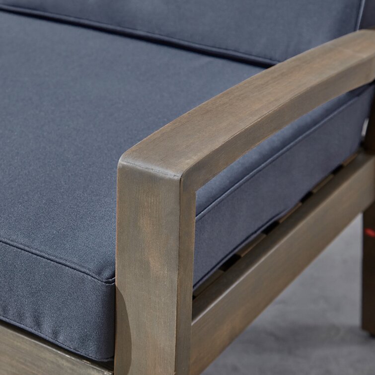 【Home&Garden】Bellevue Solid Wood 7 - Person Seating Group with Cushions