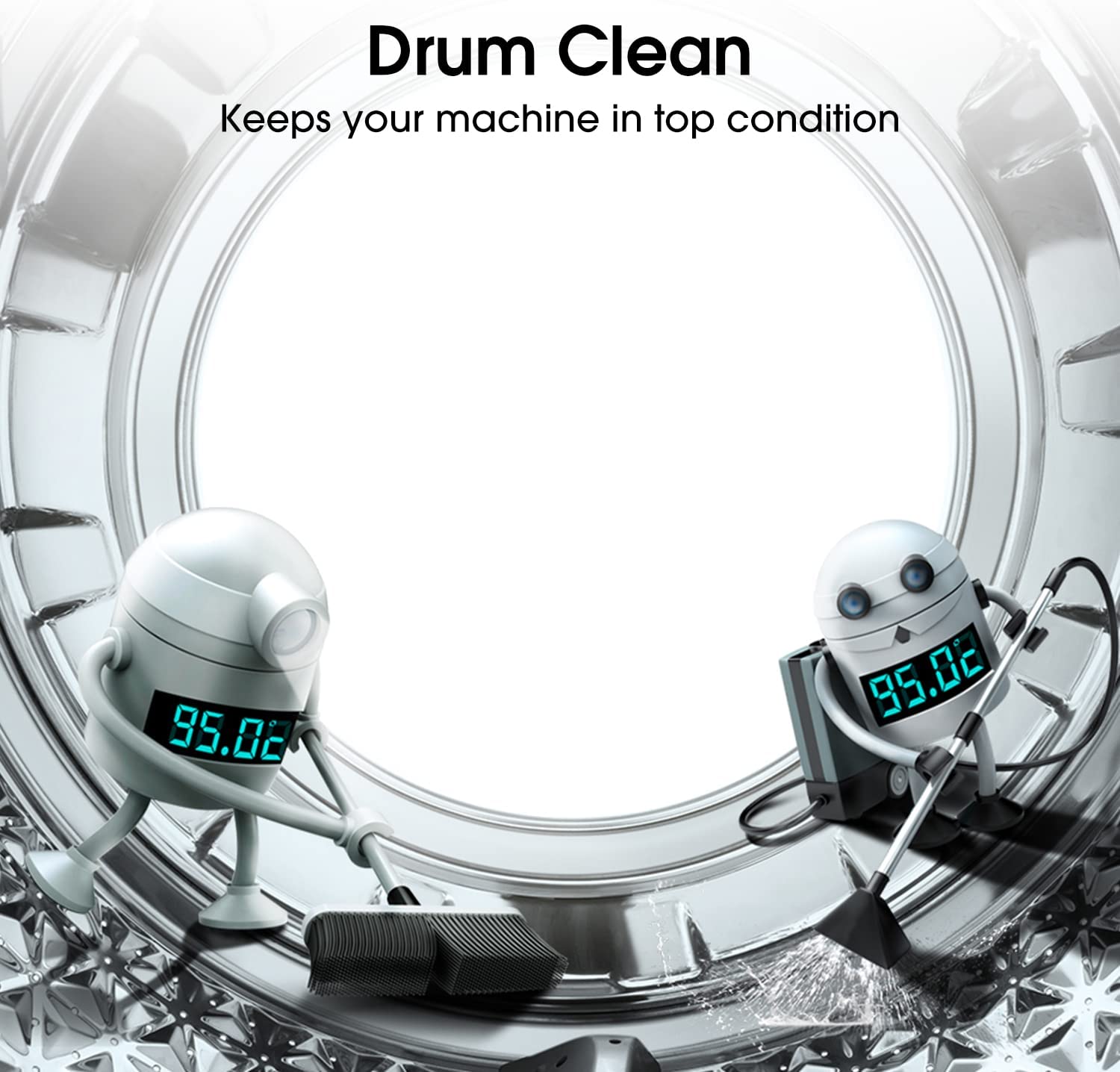 WFPV6012EM-Freestanding-6 KG-Front Load Washing Machine-Steam Wash-Quick Wash-15 Washing Programs