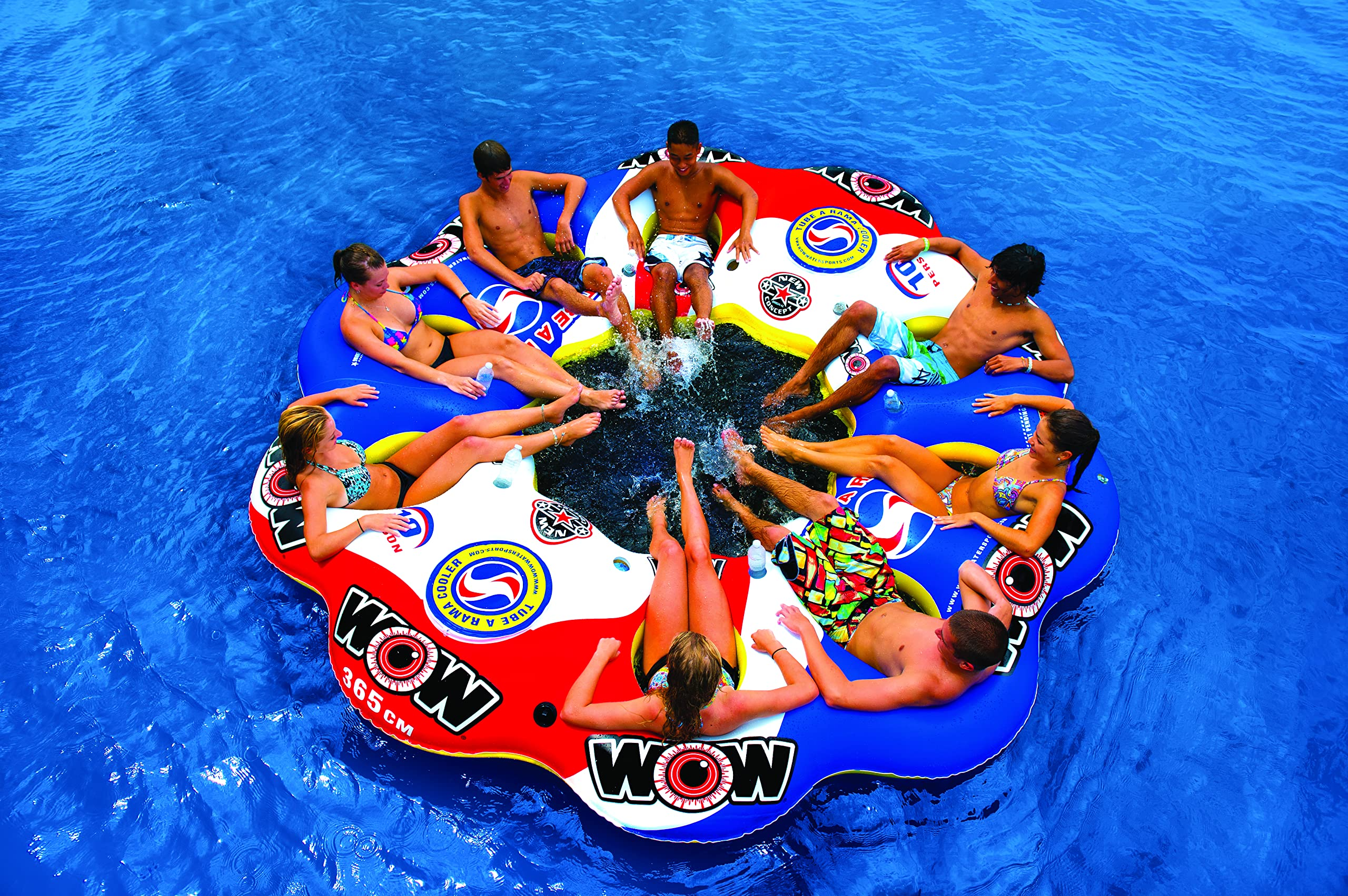 【Sports&Outdoors】World of Watersports Tube A Rama Floating Island 10 Person Inflatable Floating Island
