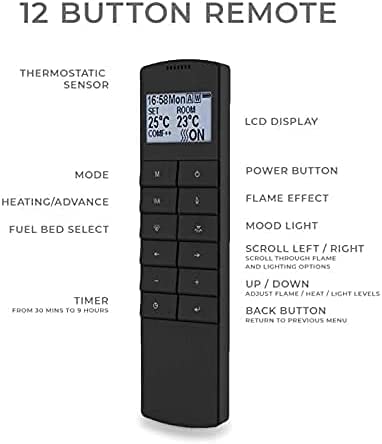 【Home Improvement】Endeavour Fires Runswick Wall Mounted Electric Fireplace with an Off White Mantel & Plinth