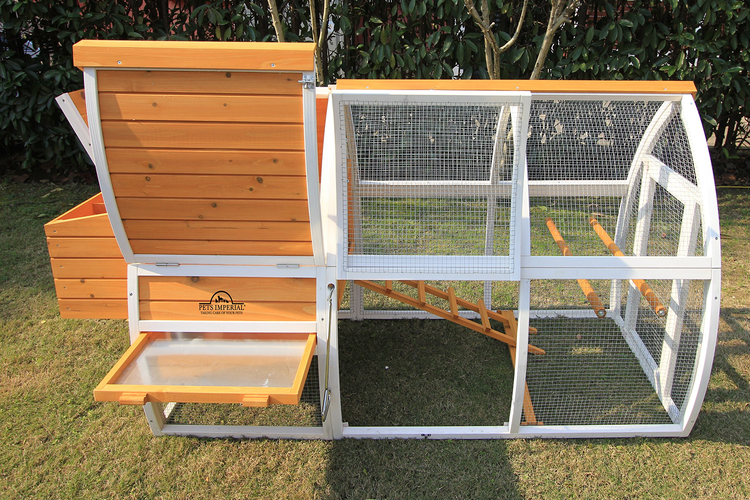 【Pet】Chicken Coop - Ark Poultry Nest Box - Chickn House with Sliding Tray & Opening Roof