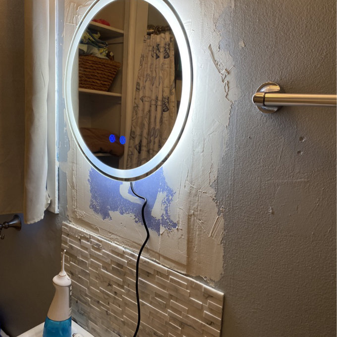 【Home Improvement】Modern & Contemporary Lighted Fog Free Round Bathroom / Vanity Mirror