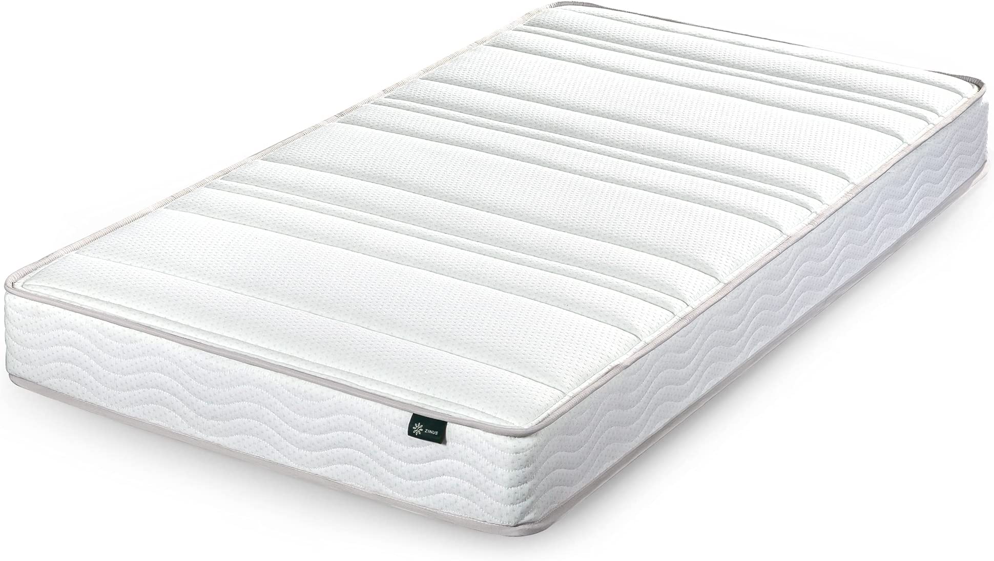 Zinus 6 Inch Foam and Spring Mattress / CertiPUR-US Certified Foams / Mattress-in-a-Box, Narrow Twin, White