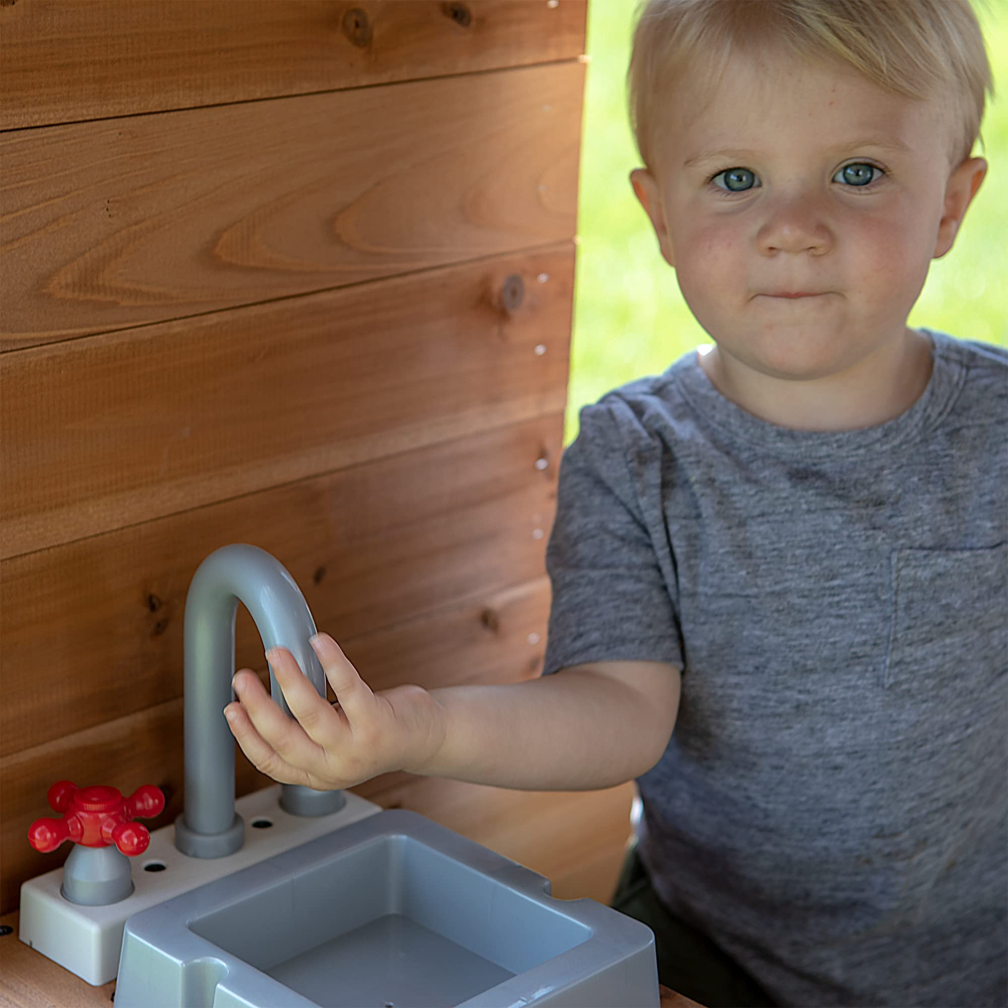 【Sports&Outdoors】Aspen All Cedar Outdoor Wooden Playhouse