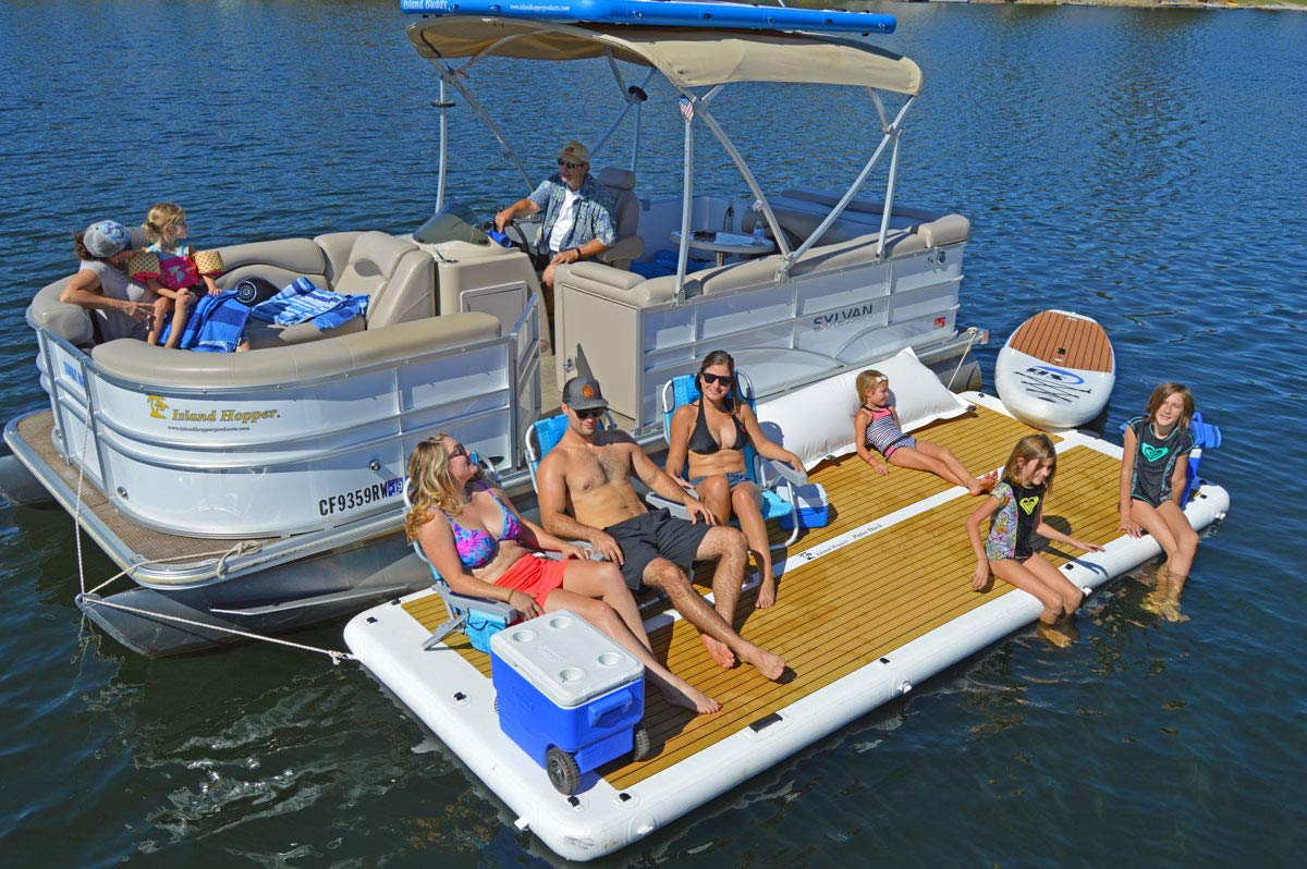 【Sports&Outdoors】Inflatable Sport Boats Yacht Dock 10x6x6 inches Thick Inflatable Dock Floating Platform