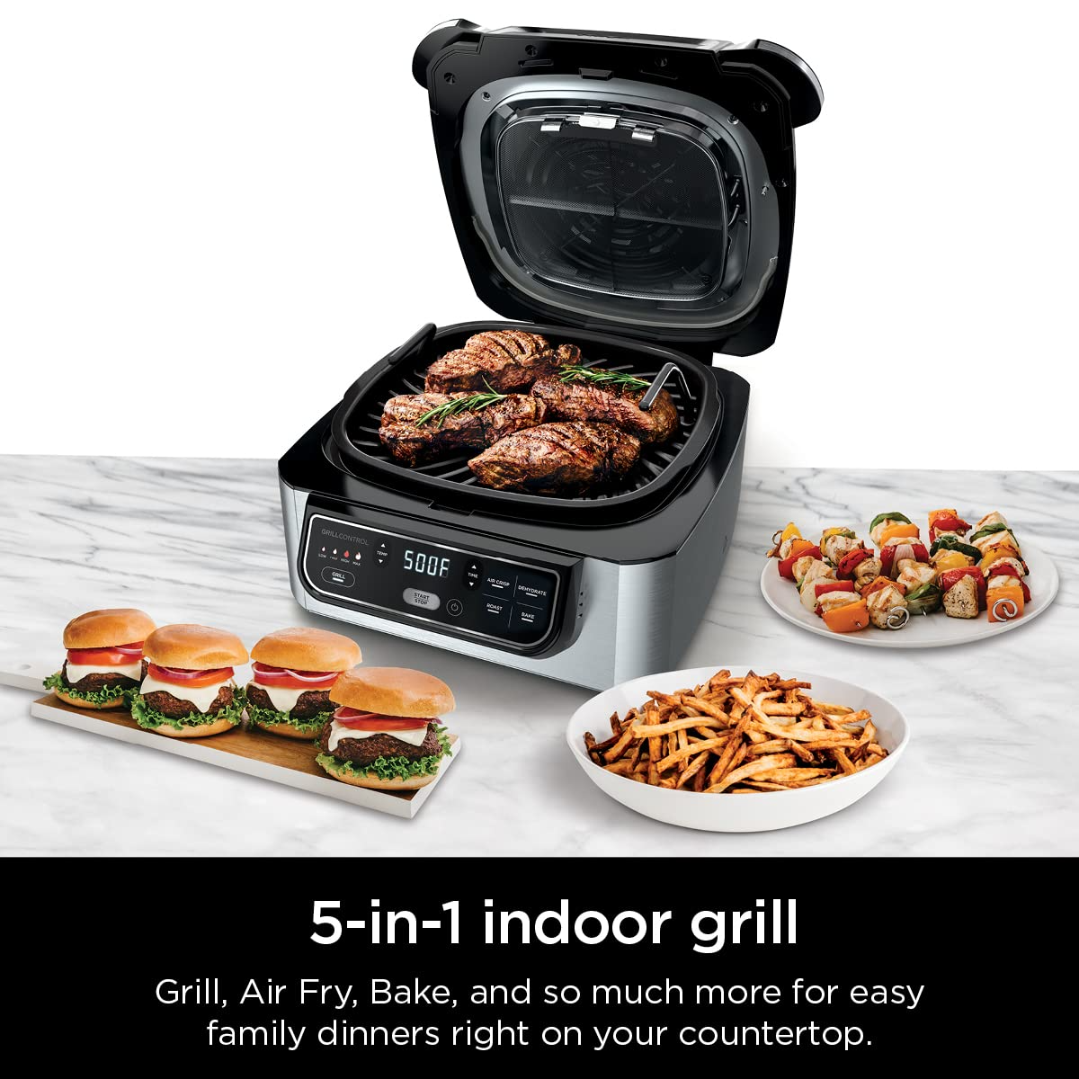 【Appliances】Ninja AG301 Foodi 5-in-1 Indoor Grill with Air Fry, Roast, Bake & Dehydrate
