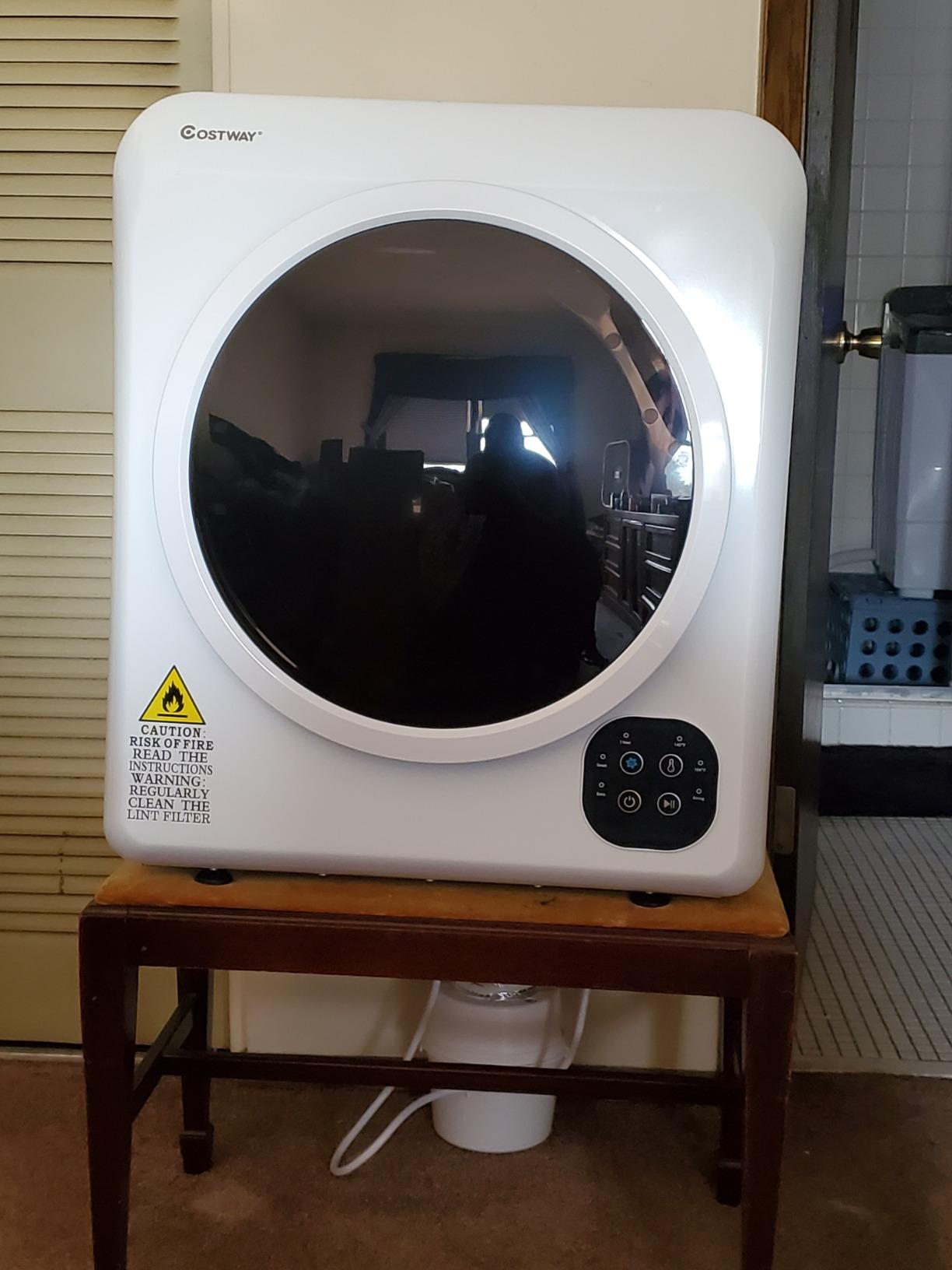 【Appliances】COSTWAY 1700W Electric Portable Clothes Dryer, 13.2 lbs Capacity Front Load Compact Tumble Laundry Dryer