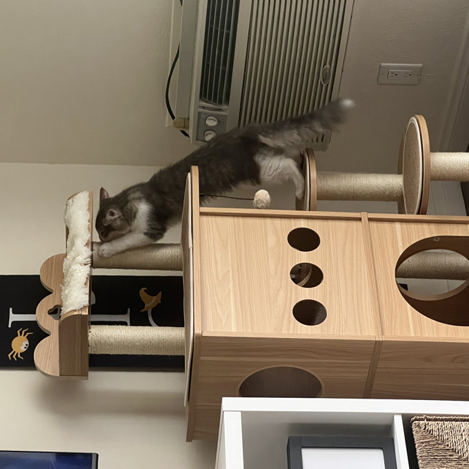 【Pet】47 Wooden Luxury Cat Tree