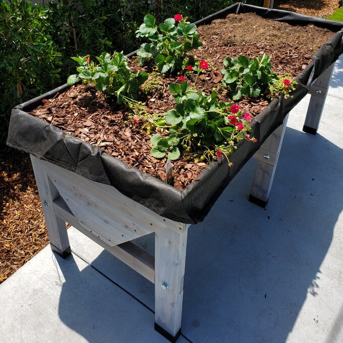 【Home&Garden】Wood Elevated Planter