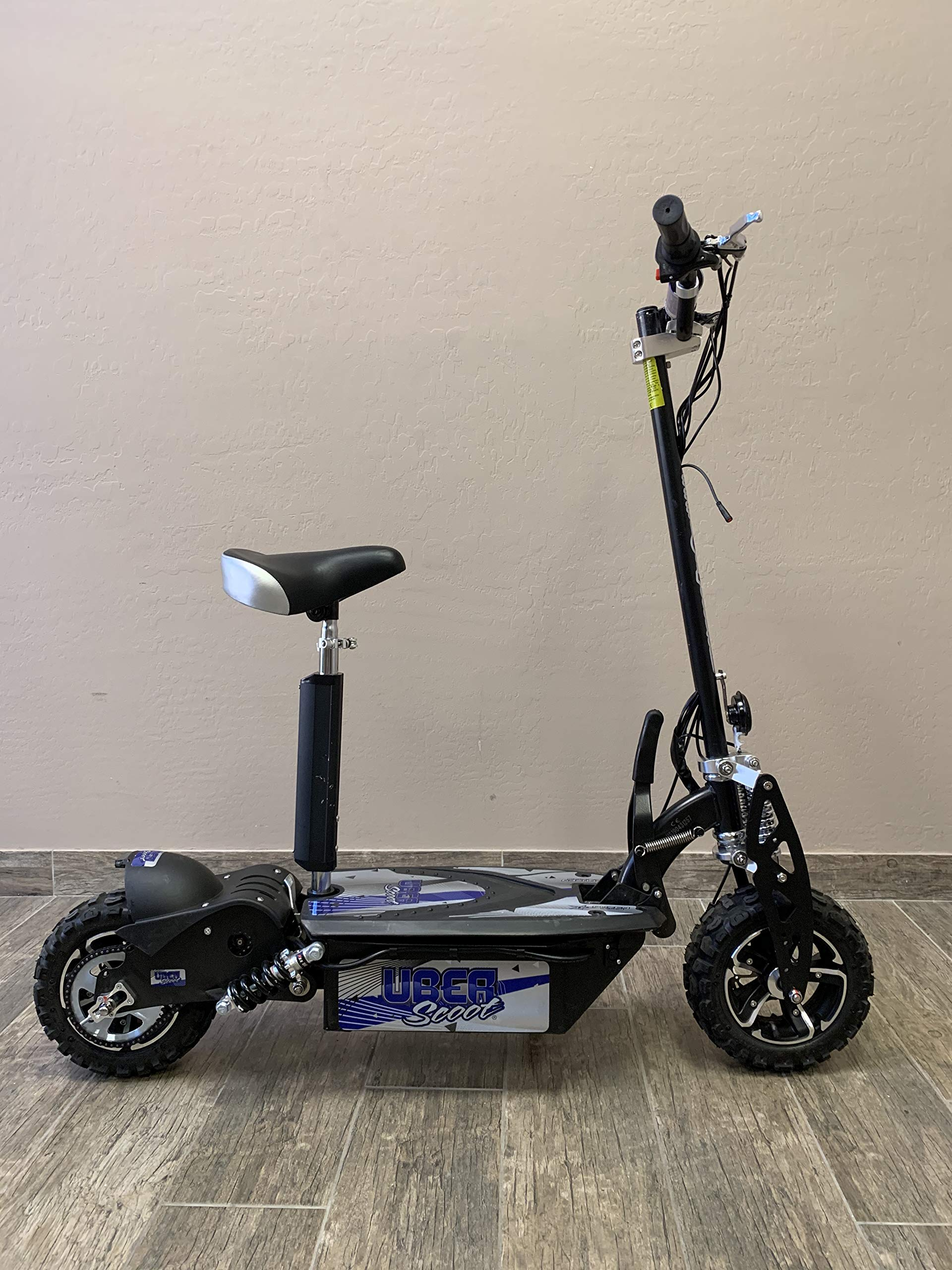【Sports&Outdoors】UberScoot 1600w 48v Electric Scooter, Black, Large