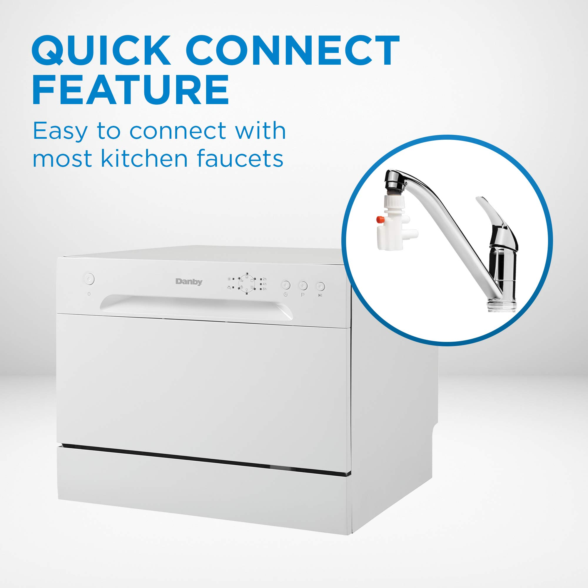 【Appliances】Countertop Dishwasher with 6 Place Settings, 6 Wash Cycles and Silverware Basket