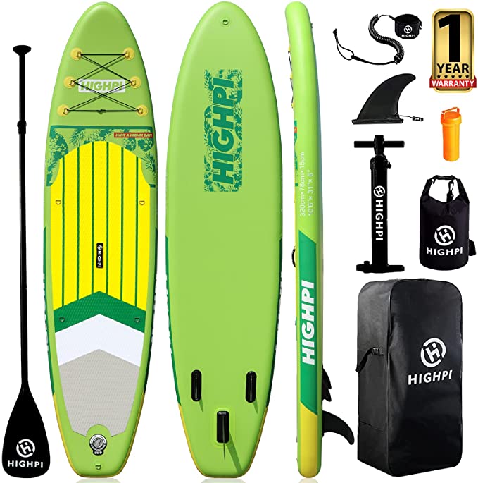 【Sports&Outdoors】Highpi Inflatable Stand Up Paddle Boards, 10’6”11′ Ultra-Light SUP for All Skill Levels