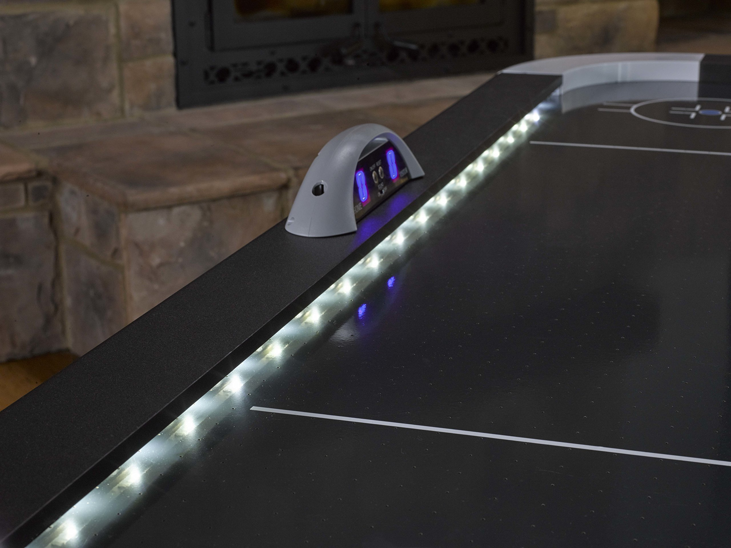 【Sports&Outdoors】Lazer 6' Interactive Air Hockey Table Featuring All-Rail LED Lighting & In-Game Music